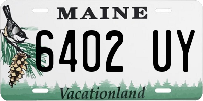 ME license plate 6402UY