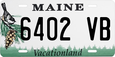 ME license plate 6402VB