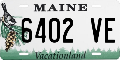 ME license plate 6402VE