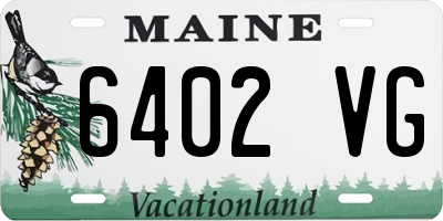 ME license plate 6402VG