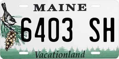 ME license plate 6403SH