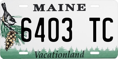ME license plate 6403TC