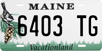 ME license plate 6403TG