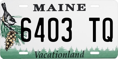 ME license plate 6403TQ