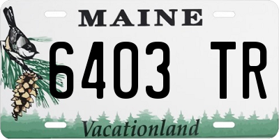 ME license plate 6403TR
