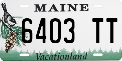 ME license plate 6403TT
