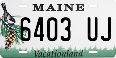 ME license plate 6403UJ