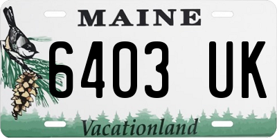ME license plate 6403UK