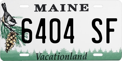 ME license plate 6404SF