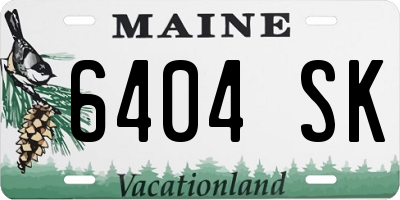 ME license plate 6404SK