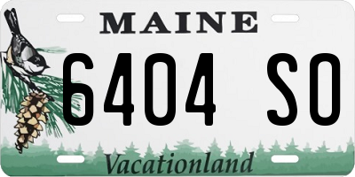 ME license plate 6404SO