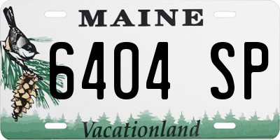 ME license plate 6404SP