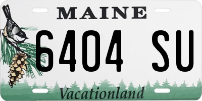 ME license plate 6404SU