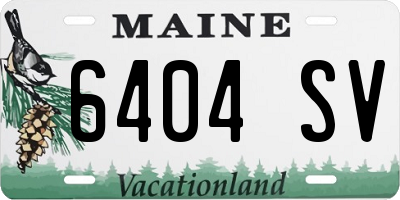 ME license plate 6404SV
