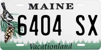 ME license plate 6404SX