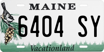 ME license plate 6404SY