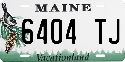 ME license plate 6404TJ