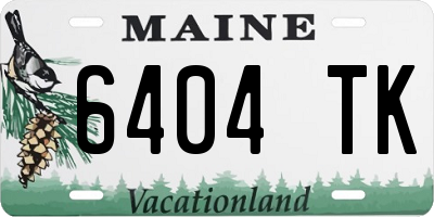 ME license plate 6404TK