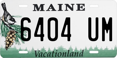 ME license plate 6404UM