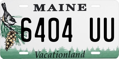 ME license plate 6404UU