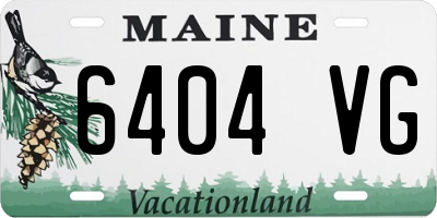 ME license plate 6404VG