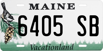 ME license plate 6405SB