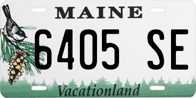 ME license plate 6405SE