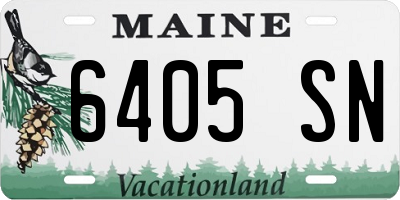 ME license plate 6405SN