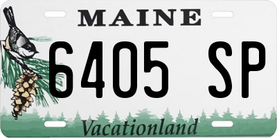 ME license plate 6405SP