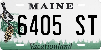 ME license plate 6405ST