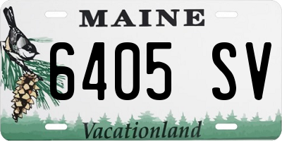 ME license plate 6405SV