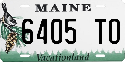 ME license plate 6405TO