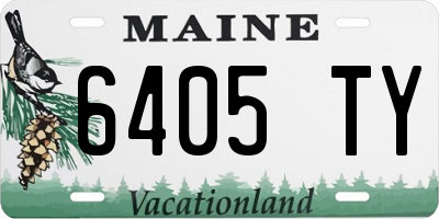 ME license plate 6405TY