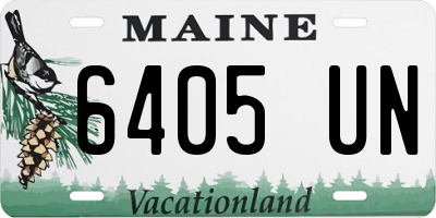 ME license plate 6405UN