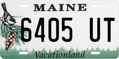 ME license plate 6405UT