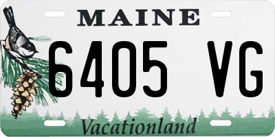 ME license plate 6405VG