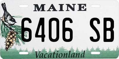 ME license plate 6406SB