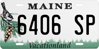 ME license plate 6406SP