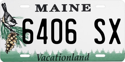 ME license plate 6406SX