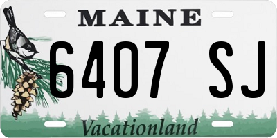 ME license plate 6407SJ