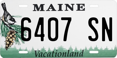 ME license plate 6407SN
