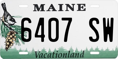 ME license plate 6407SW