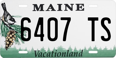 ME license plate 6407TS