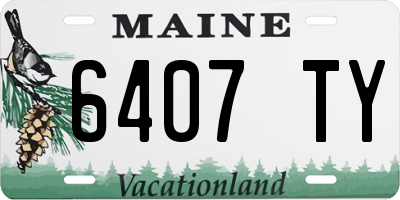 ME license plate 6407TY