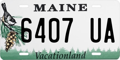 ME license plate 6407UA