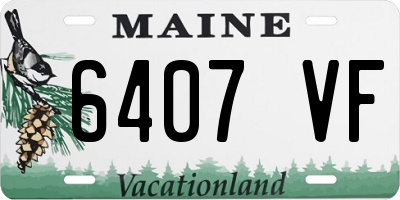 ME license plate 6407VF