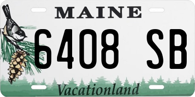 ME license plate 6408SB