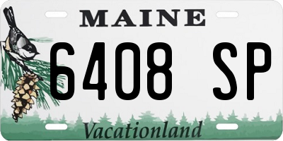 ME license plate 6408SP