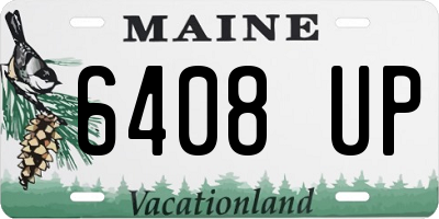 ME license plate 6408UP