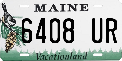 ME license plate 6408UR